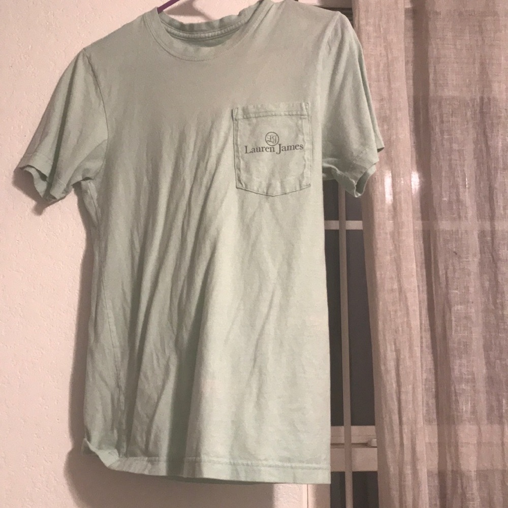 1 mint green Lauren James tee shirt.